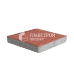 Тротуарная плитка Ромб 3Д, красная с гранитной крошкой, 6 см