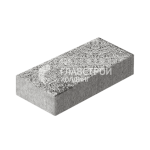 Тротуарная плитка Прямоугольник 30х60х6 см, антрацит на камне