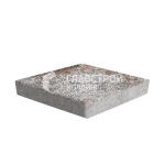 Тротуарная плитка Ромб 3D, сомон с мраморной крошкой, 6 см