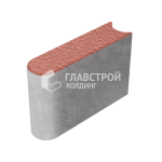 Бордюрный камень БРШ 50.20.8, красный с гранитной крошкой
